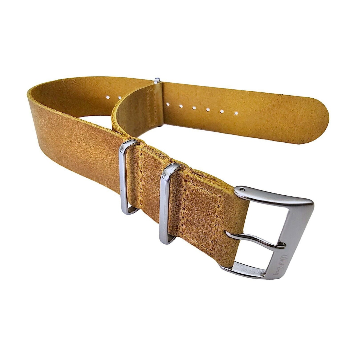 Italian Vintage Leather Military G10 Military Watch Strap XL 18mm 20mm 21mm 22mm Sand - Wrist Envy