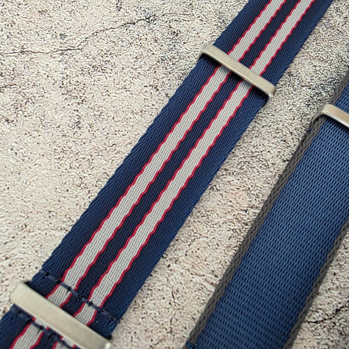Job Lot of 5 Nylon Watch Straps Bands 22mm Military Blue For Tudor Buckle Mens - Wrist Envy