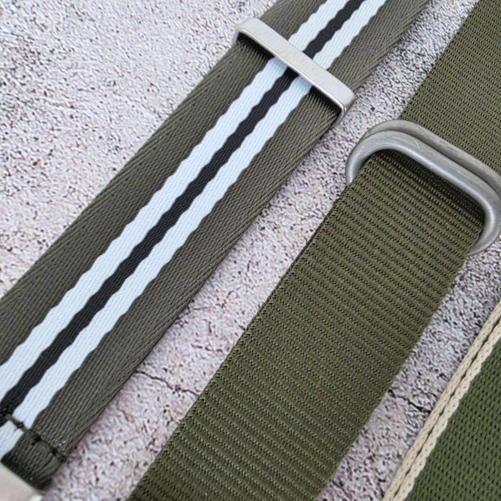 Job Lot of 5 Nylon Watch Straps Bands 22mm Military Green For Tudor Buckle Mens - Wrist Envy