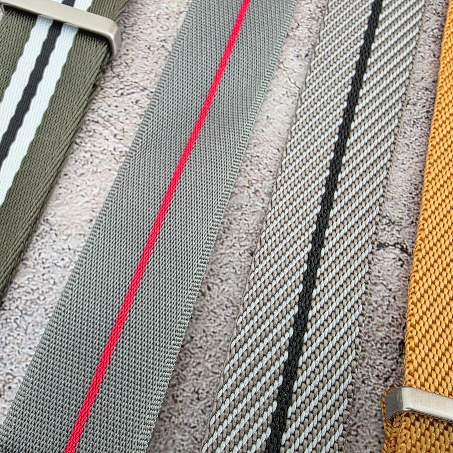 Job Lot of 5 Nylon Watch Straps Bands 22mm Military Mixed For Tudor Buckle Mens - Wrist Envy