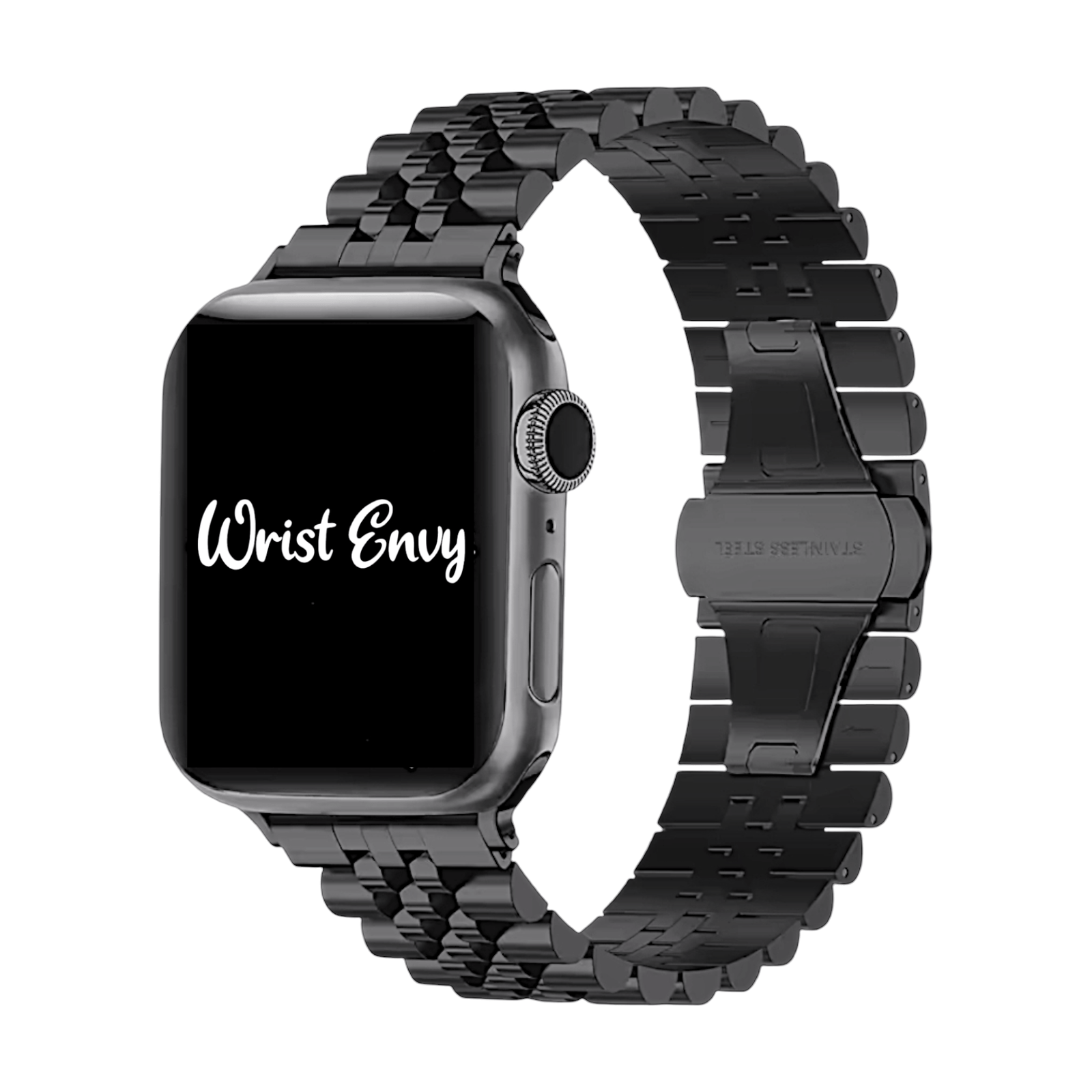 Jubilee Style bracelet for Apple Watch Strap Black Wrist Envy