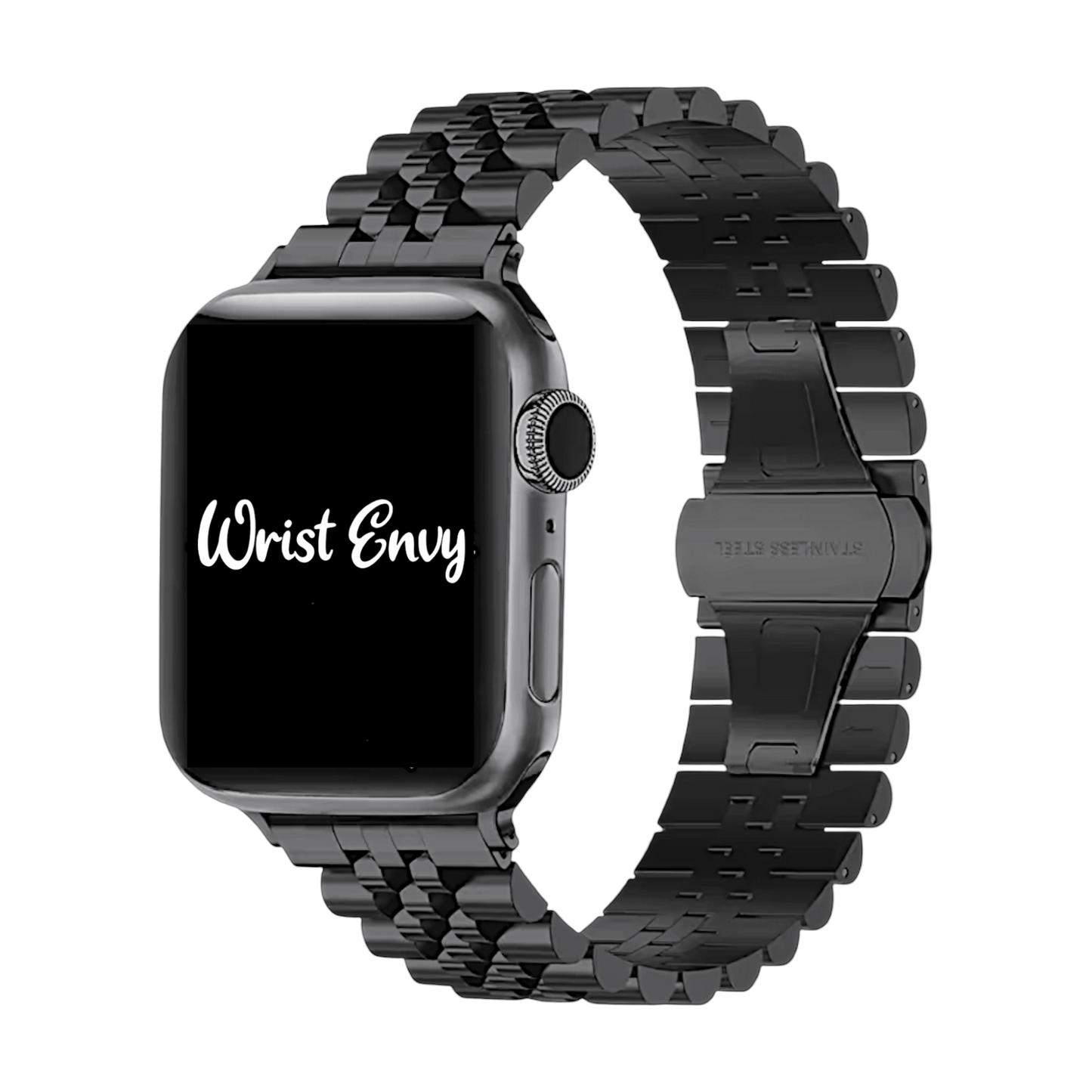Jubilee Style bracelet for Apple Watch Strap Black - Wrist Envy