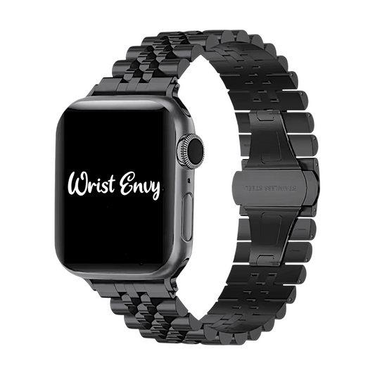 Jubilee Style bracelet for Apple Watch Strap Black - Wrist Envy