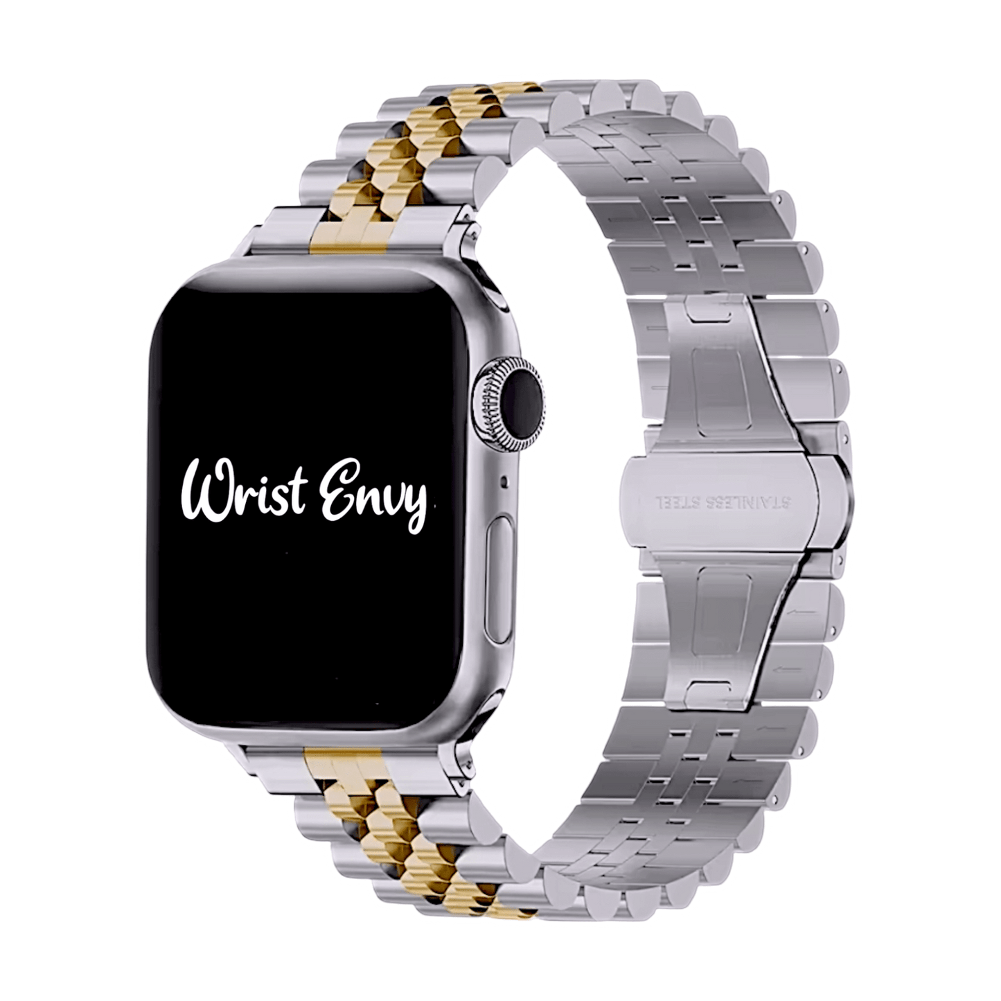 Jubilee Style bracelet for Apple Watch Strap Silver Gold - Wrist Envy