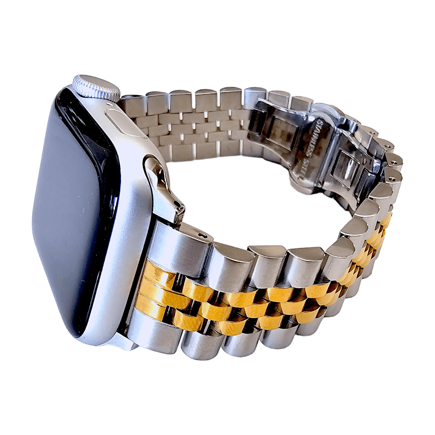 Jubilee Style bracelet for Apple Watch Strap Silver Gold - Wrist Envy