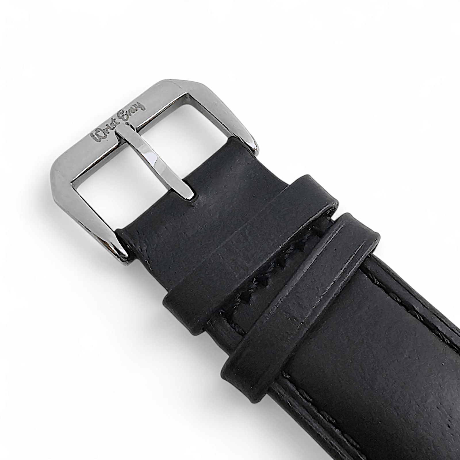 Leather Bund Watch Strap Handmade 20mm 22mm Black - Wrist Envy