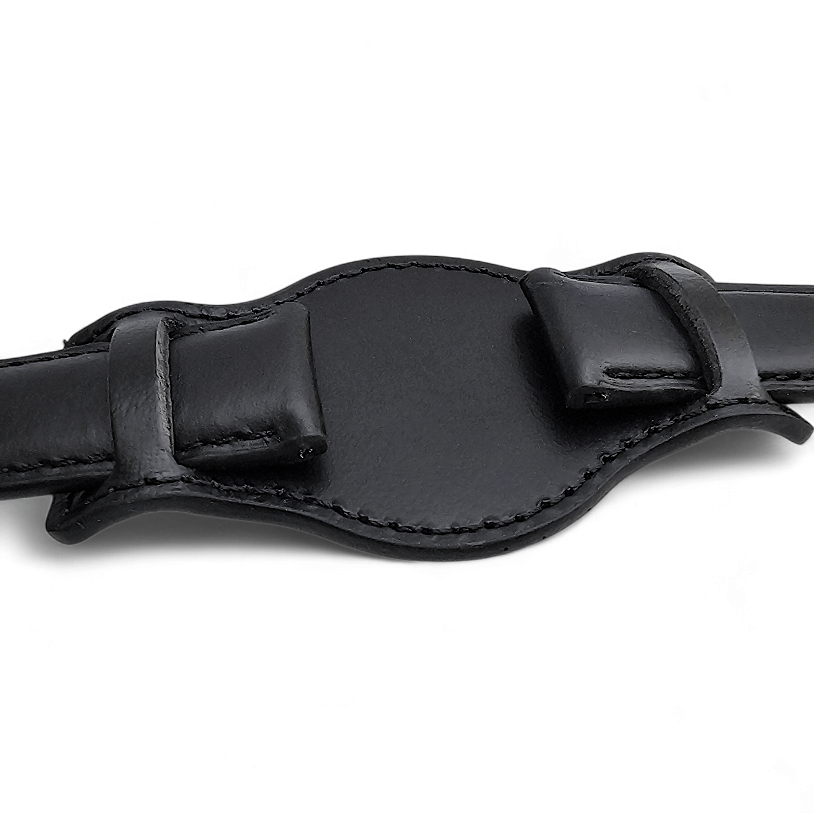 Leather Bund Watch Strap Handmade 20mm 22mm Black - Wrist Envy
