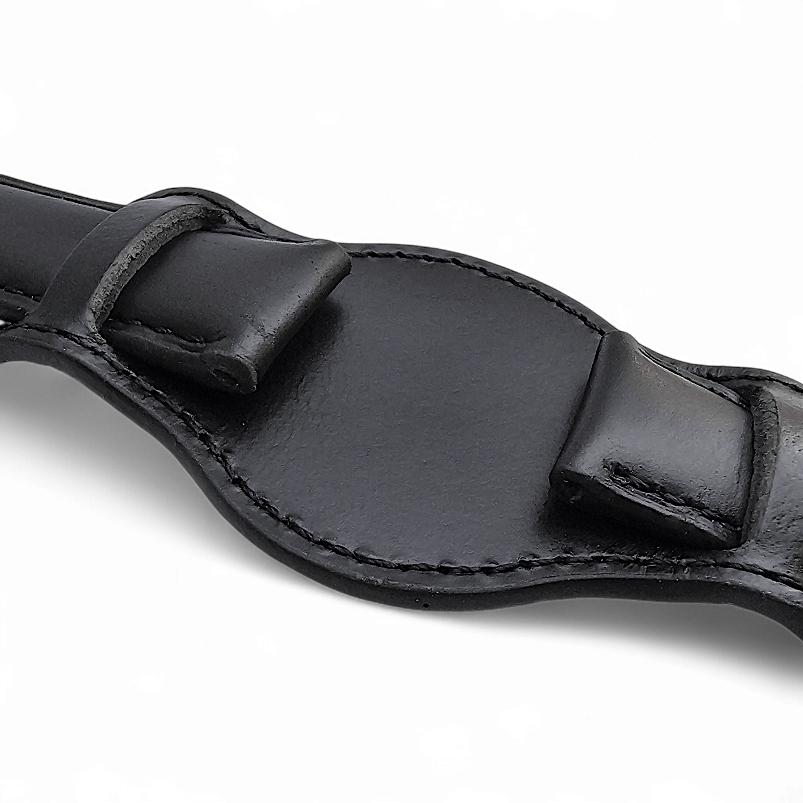 Leather Bund Watch Strap Handmade 20mm 22mm Black - Wrist Envy