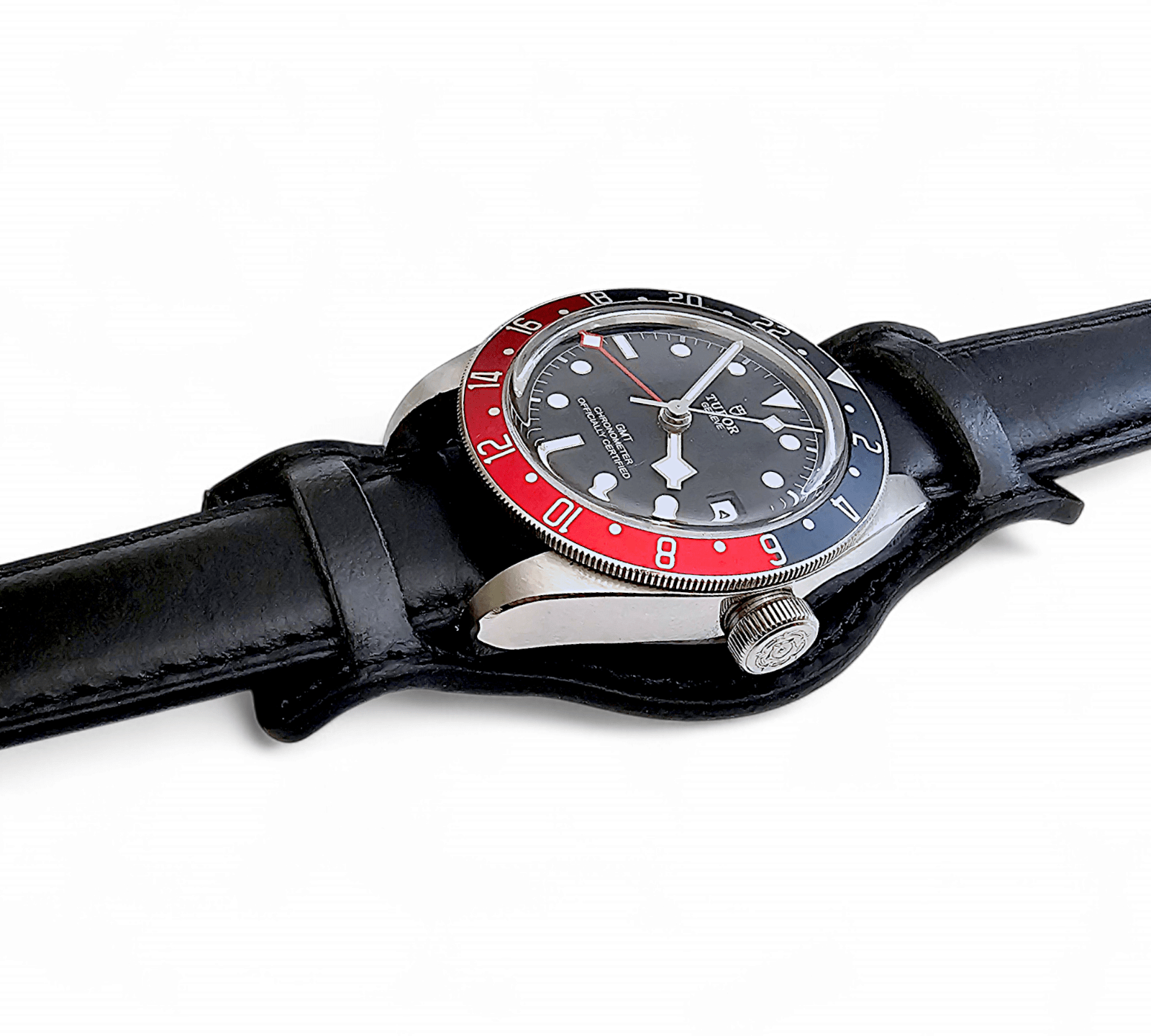 Leather Bund Watch Strap Handmade 20mm 22mm Black - Wrist Envy