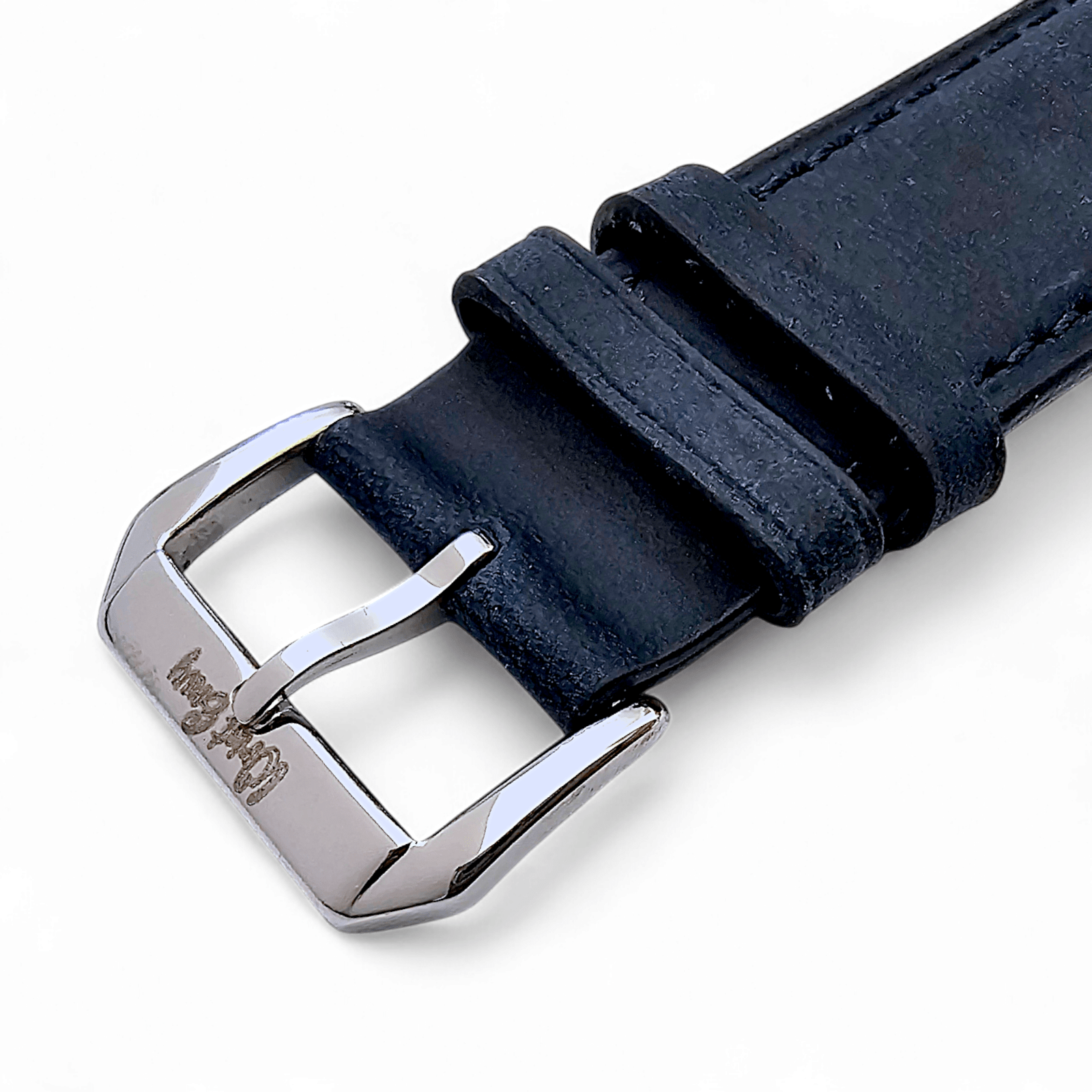 Leather Bund Watch Strap Handmade 20mm 22mm Navy Blue - Wrist Envy