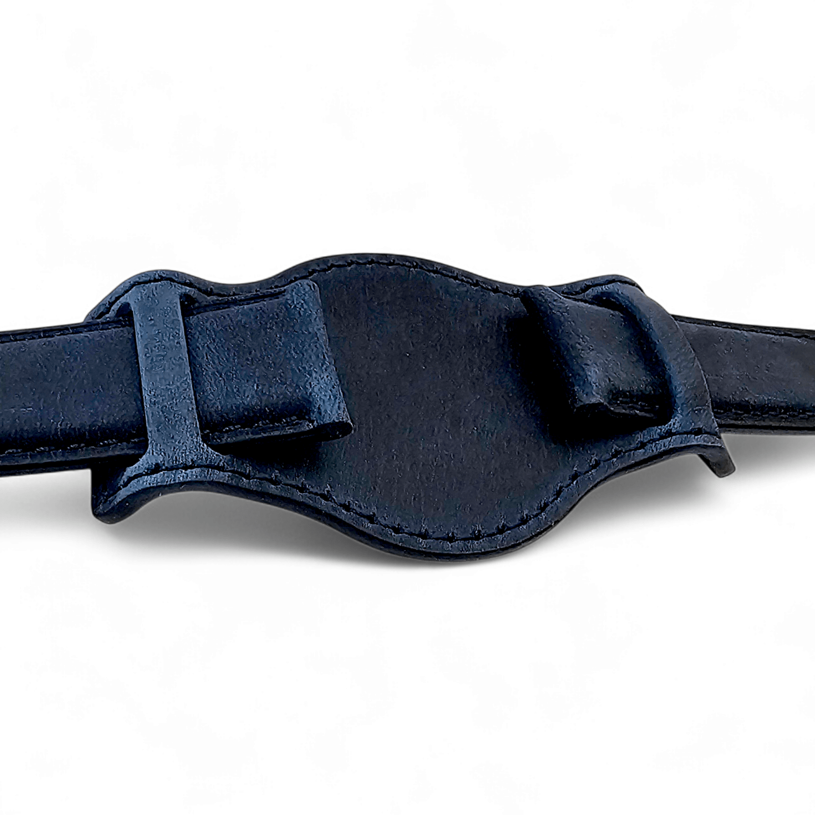 Leather Bund Watch Strap Handmade 20mm 22mm Navy Blue - Wrist Envy