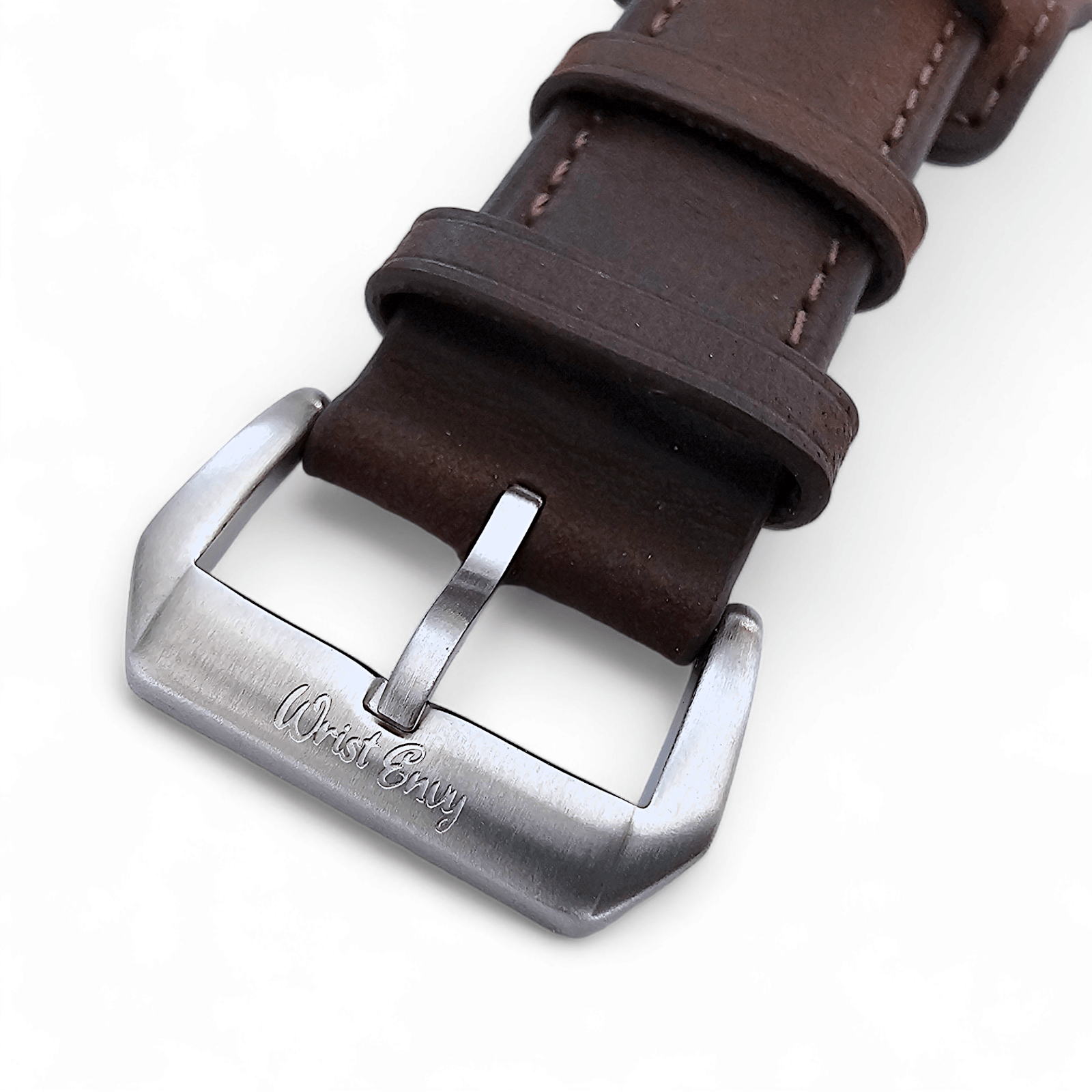 Leather Bund Watch Strap Handmade Military 20mm 22mm Chocolate Brown - Wrist Envy