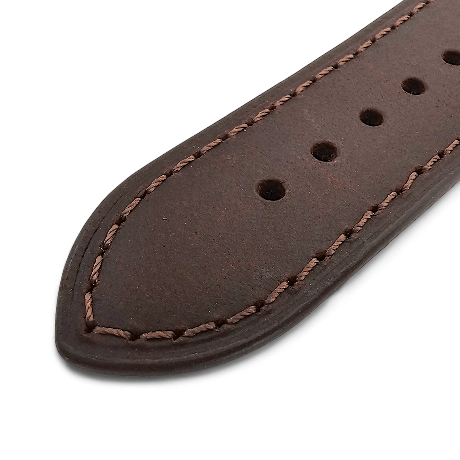 Leather Bund Watch Strap Handmade Military 20mm 22mm Chocolate Brown - Wrist Envy