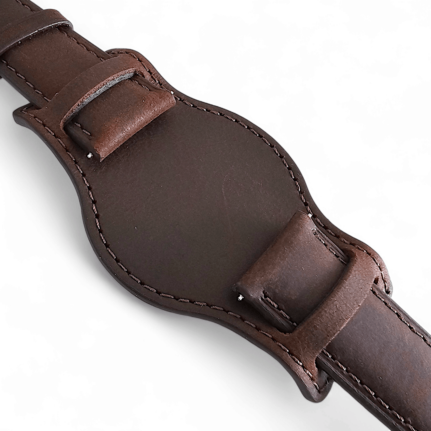 Leather Bund Watch Strap Handmade Military 20mm 22mm Chocolate Brown - Wrist Envy