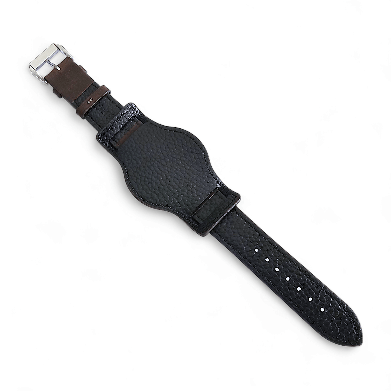 Leather Bund Watch Strap Handmade Military 20mm 22mm Chocolate Brown - Wrist Envy