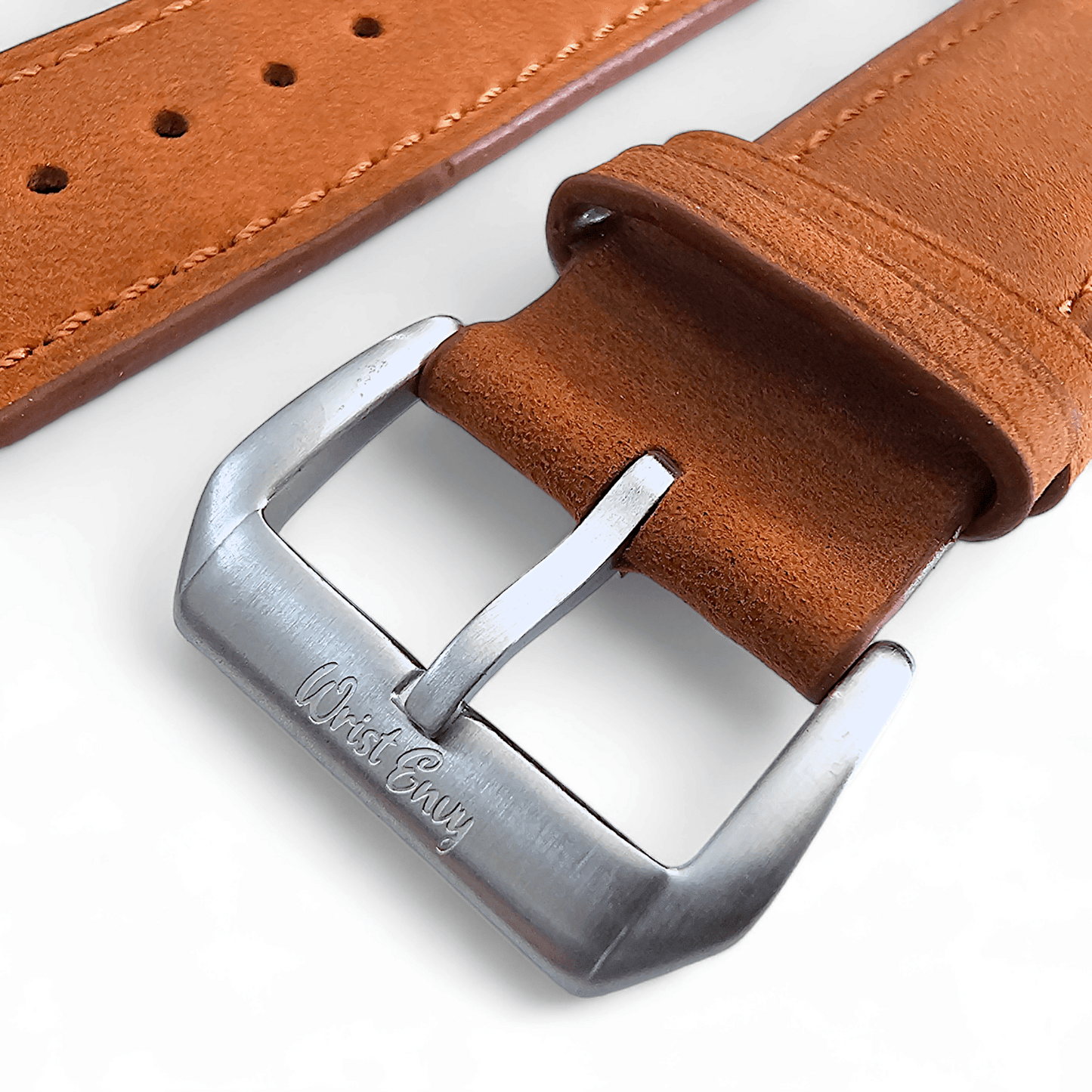 Leather Bund Watch Strap Handmade Military 20mm 22mm Light Brown - Wrist Envy