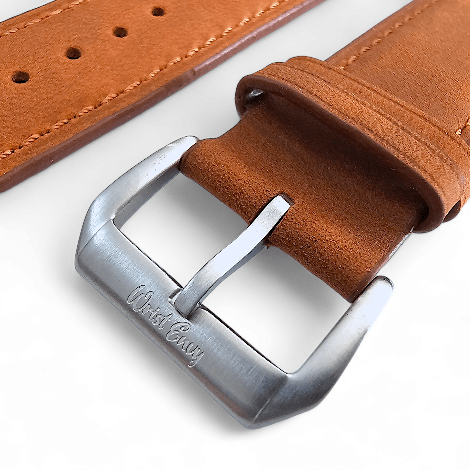 Leather Bund Watch Strap Handmade Military 20mm 22mm Light Brown - Wrist Envy
