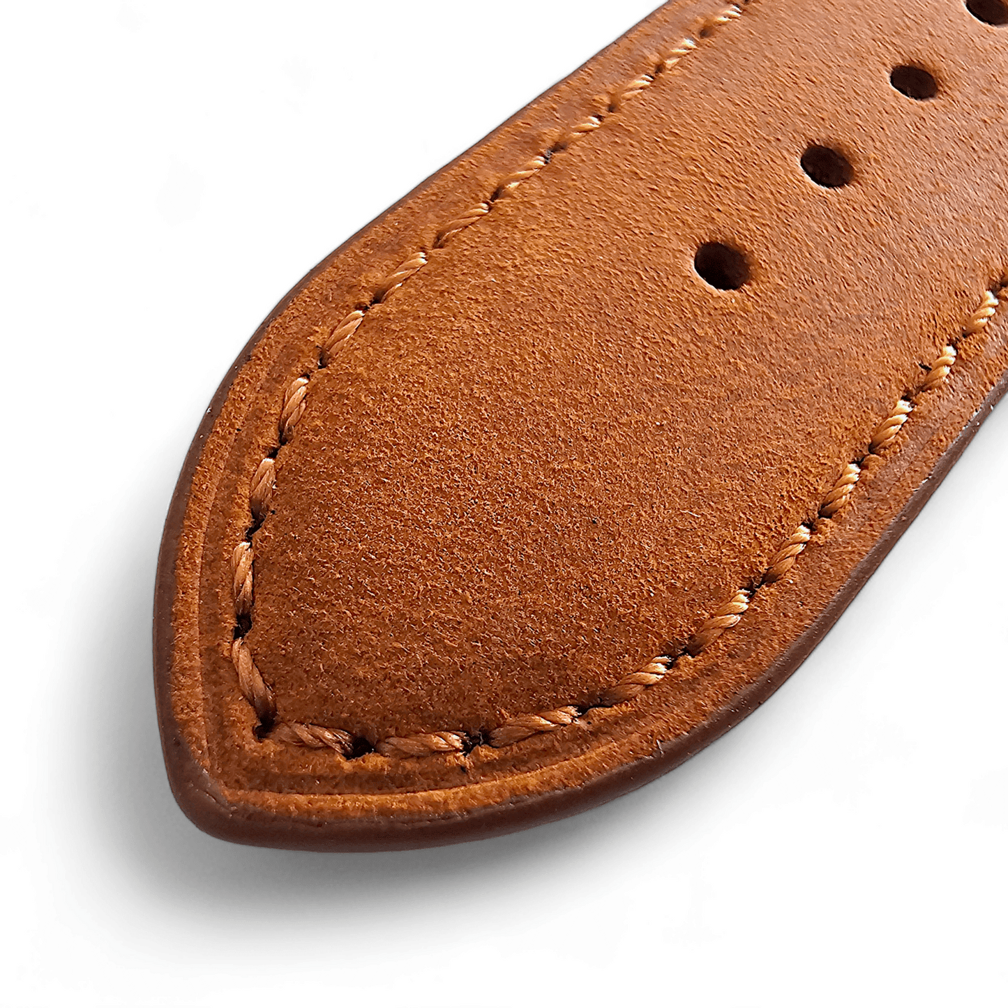 Leather Bund Watch Strap Handmade Military 20mm 22mm Light Brown - Wrist Envy
