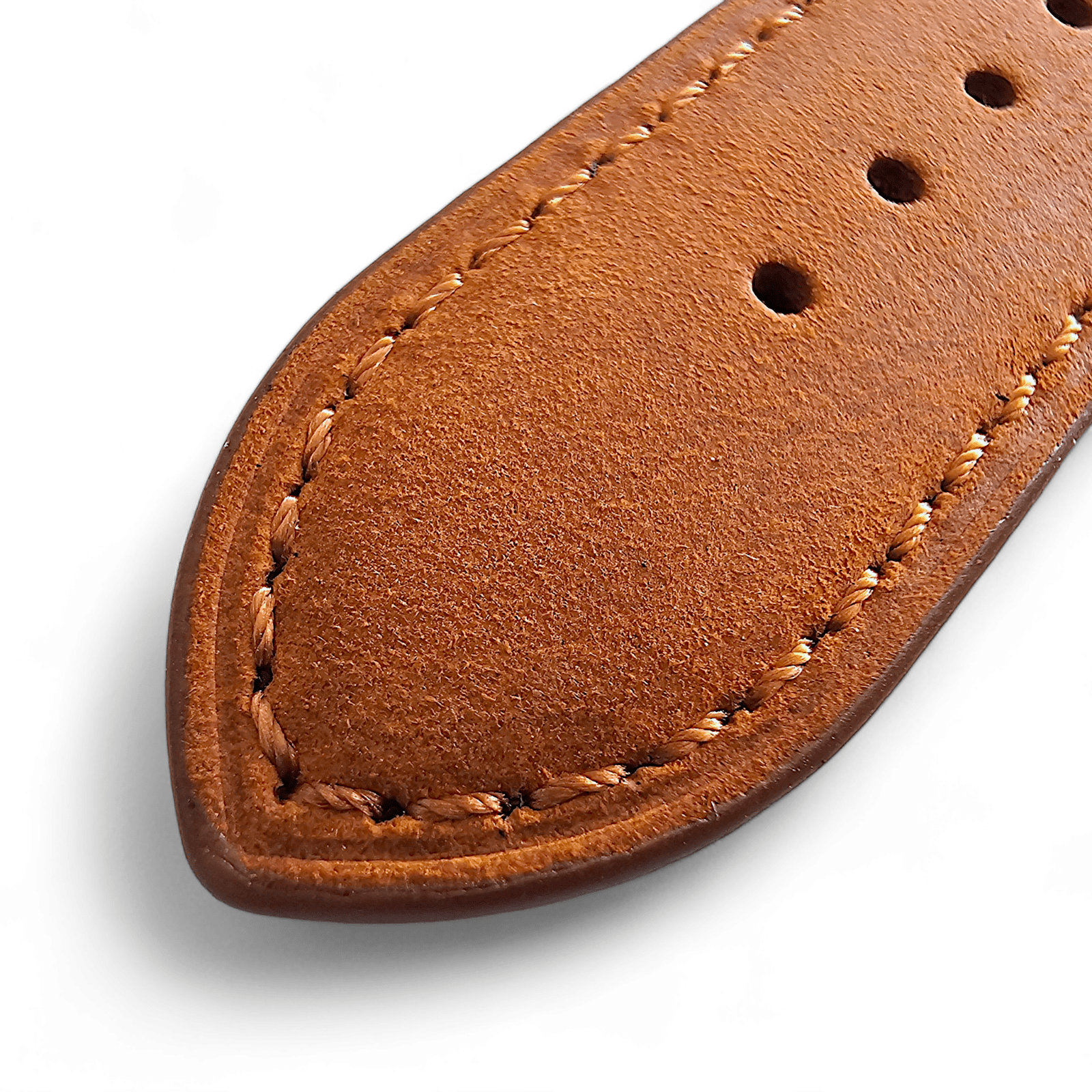 Leather Bund Watch Strap Handmade Military 20mm 22mm Light Brown - Wrist Envy