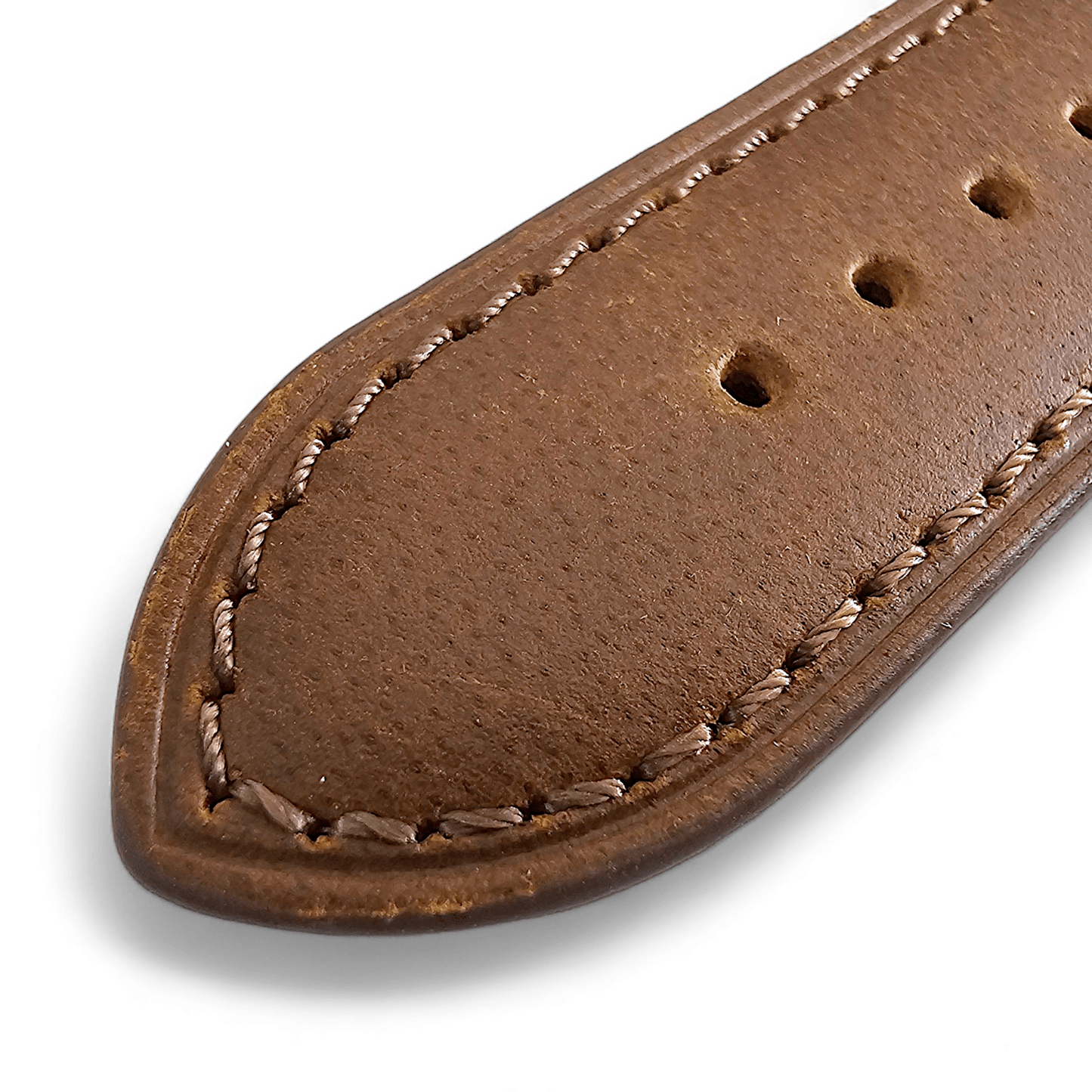Leather Bund Watch Strap Handmade Military 20mm 22mm Mid Brown - Wrist Envy