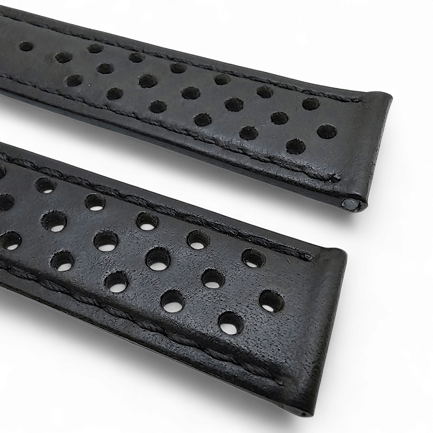 Leather Rally Racing Watch Strap Perforated 20mm 22mm - Wrist Envy