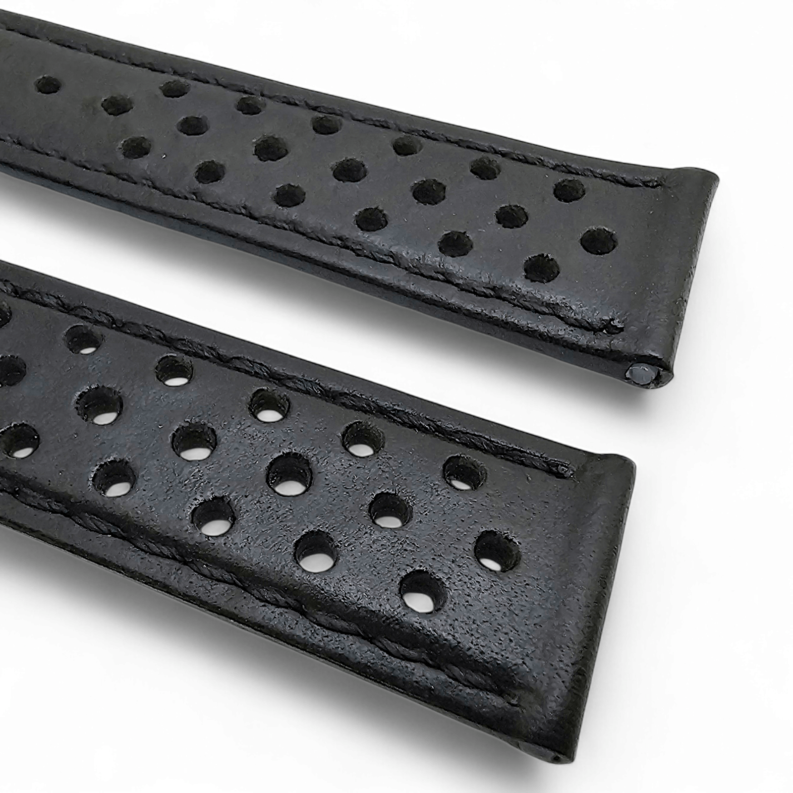 Leather Rally Racing Watch Strap Perforated 20mm 22mm - Wrist Envy