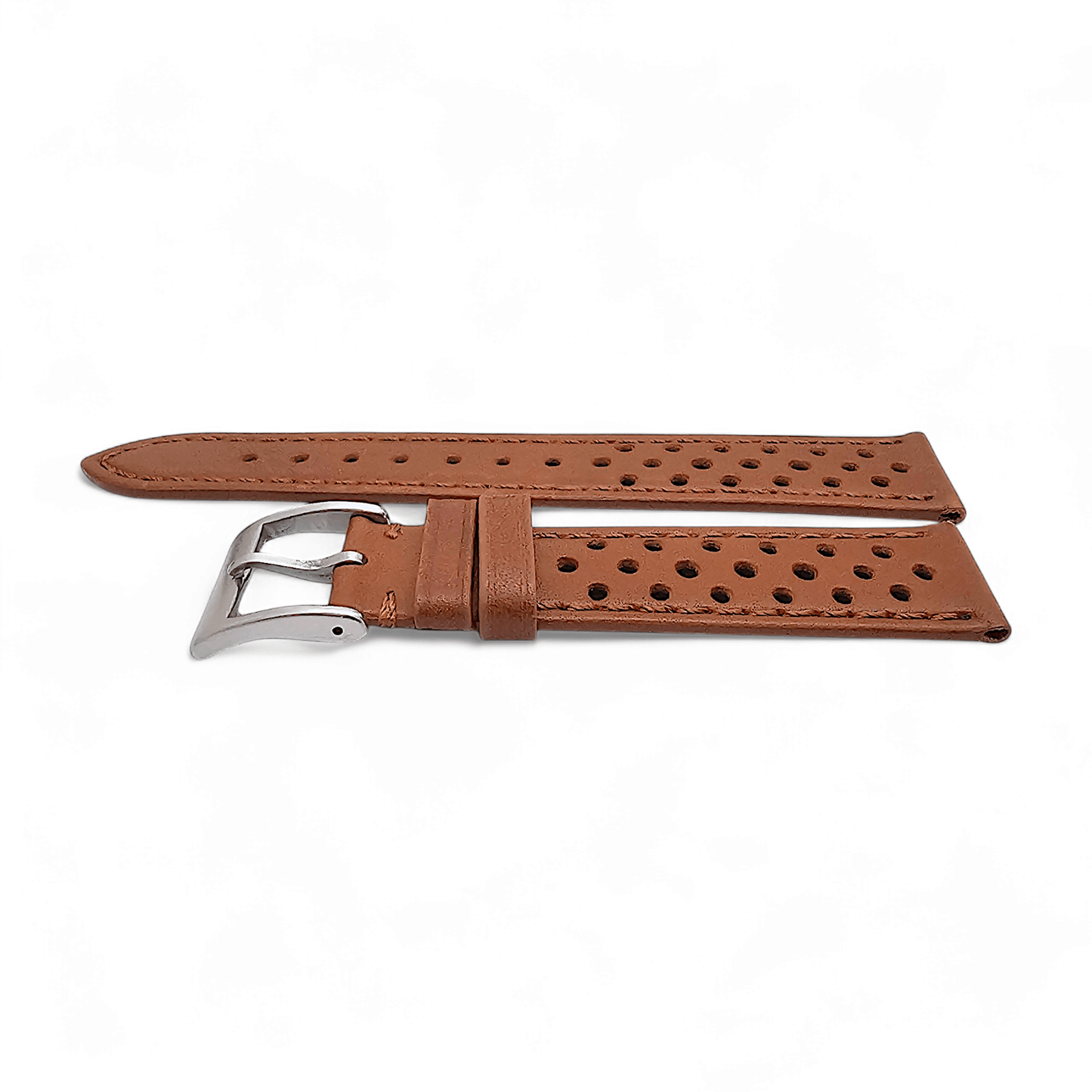 Leather Rally Racing Watch Strap Perforated 20mm 22mm - Wrist Envy