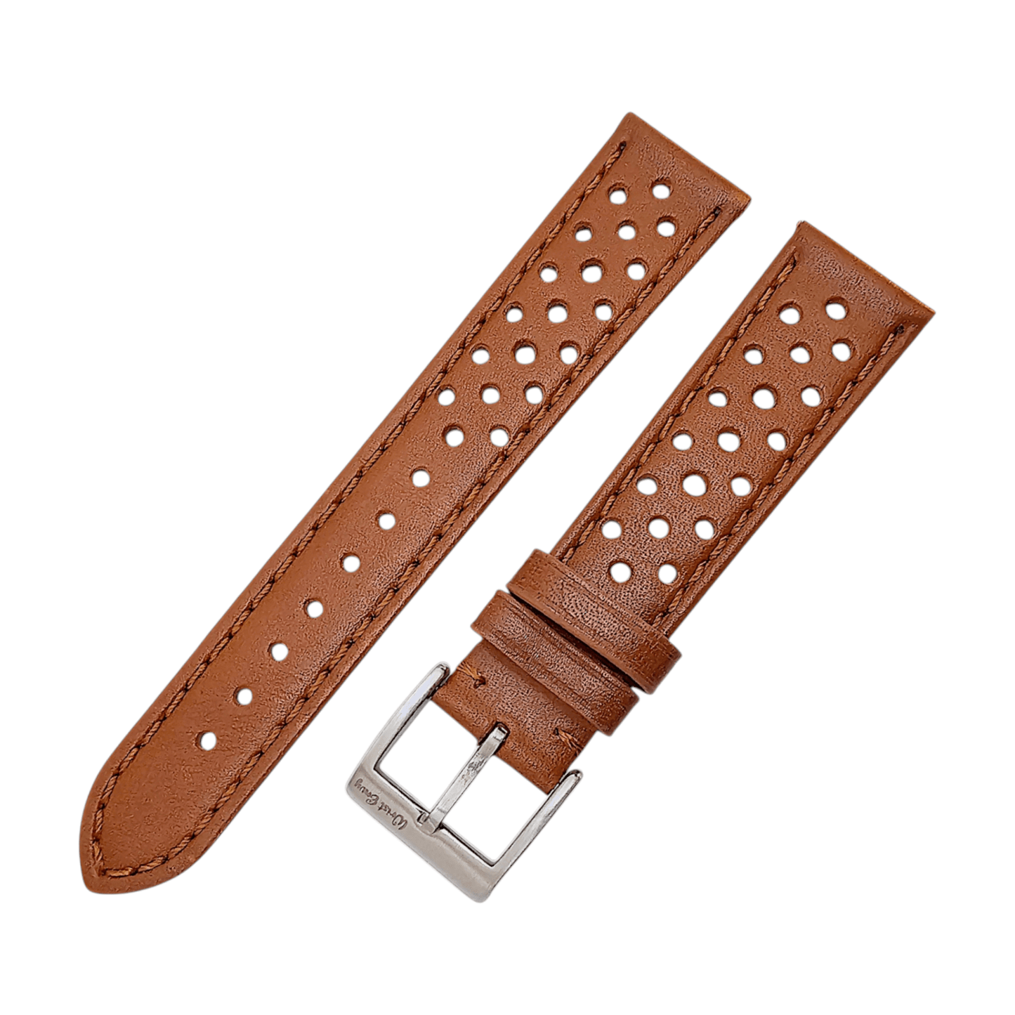 Leather Rally Racing Watch Strap Perforated 20mm 22mm - Wrist Envy