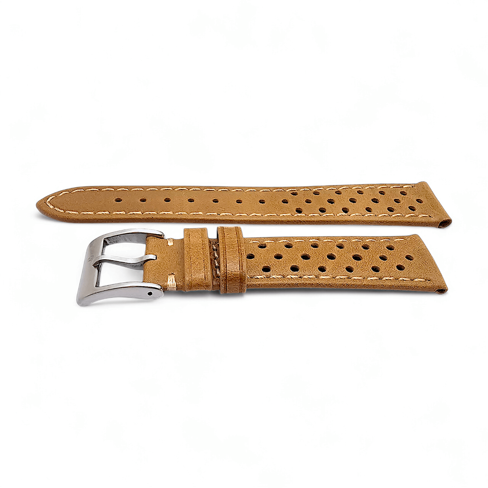 Leather Rally Racing Watch Strap Perforated 20mm 22mm - Wrist Envy
