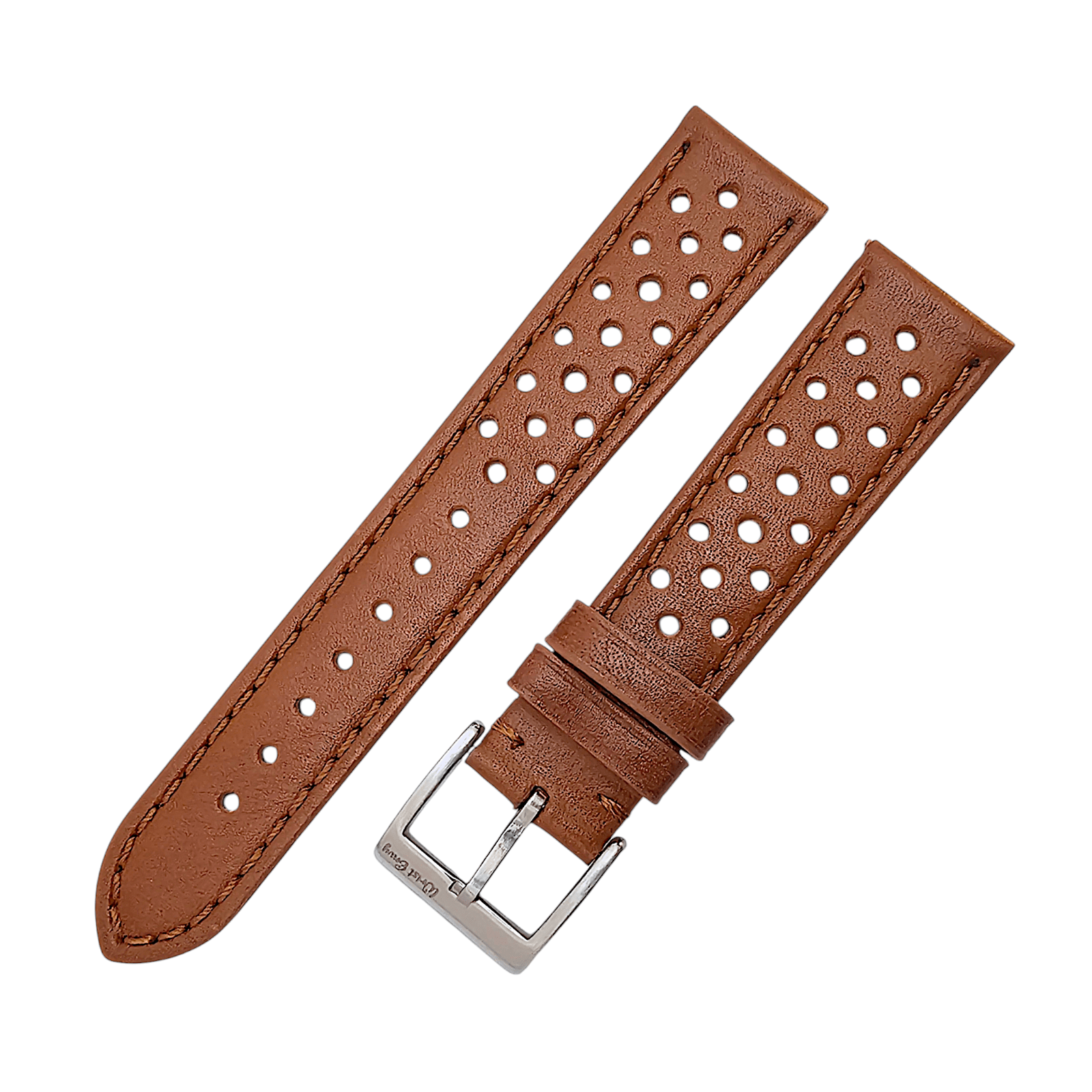 Leather Rally Racing Watch Strap Perforated 20mm 22mm - Wrist Envy