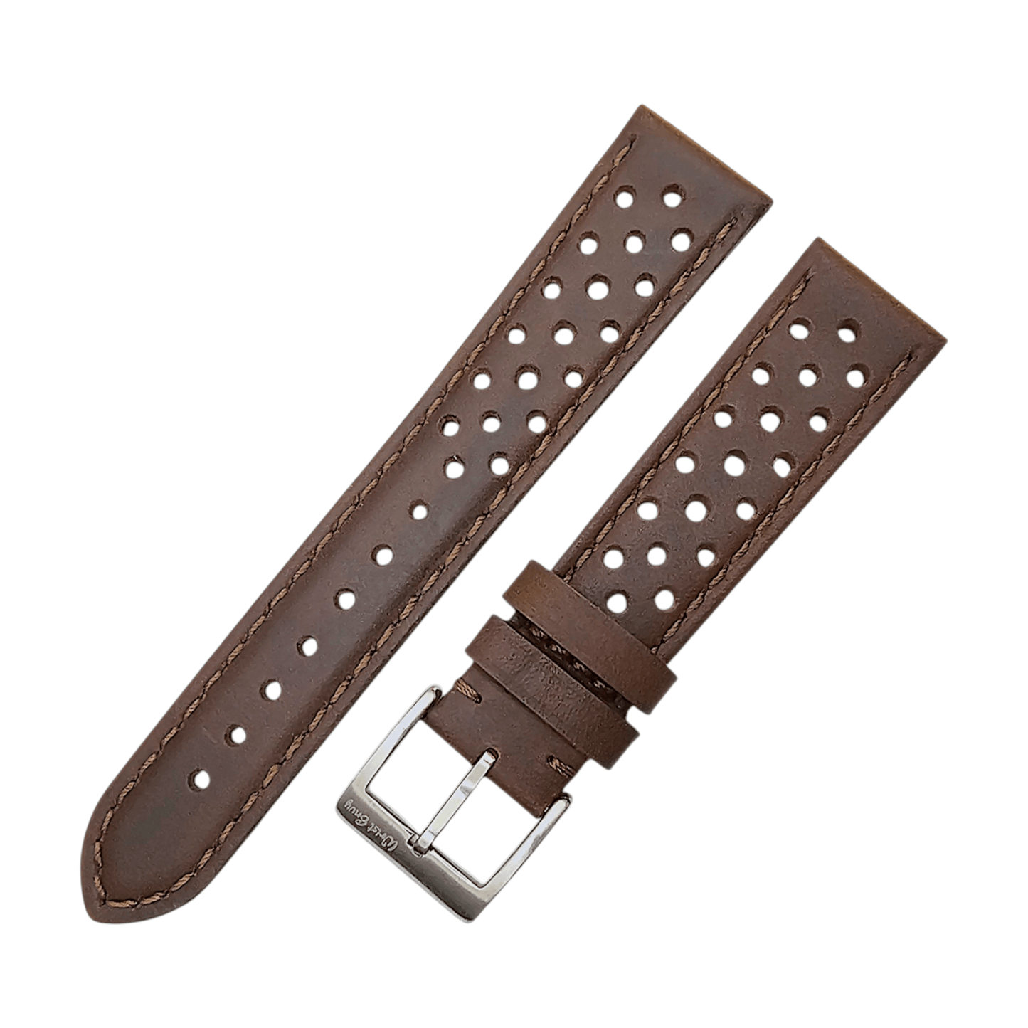 Leather Rally Racing Watch Strap Perforated 20mm 22mm - Wrist Envy