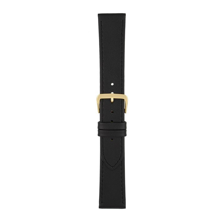 Leather Watch Strap Stitched 8mm to 30mm Black - Wrist Envy