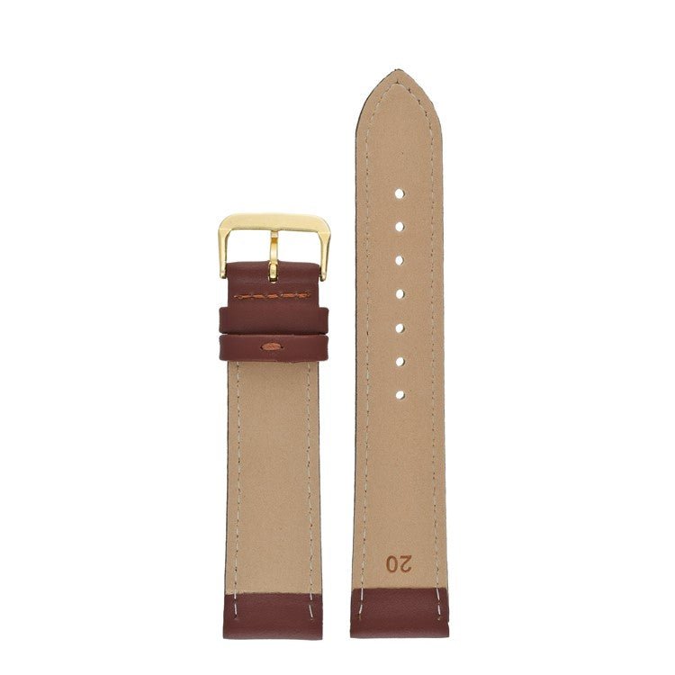 Leather Watch Strap Stitched 8mm to 30mm Tan Brown - Wrist Envy