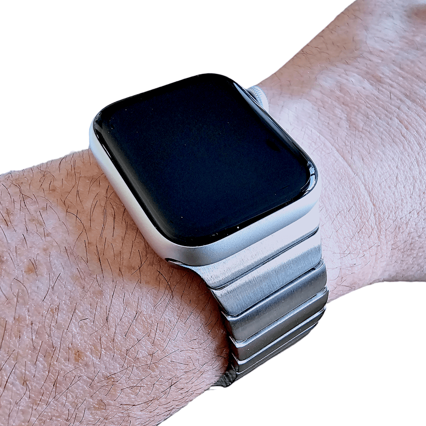 Link bracelet for Apple Watch Strap Band Silver - Wrist Envy