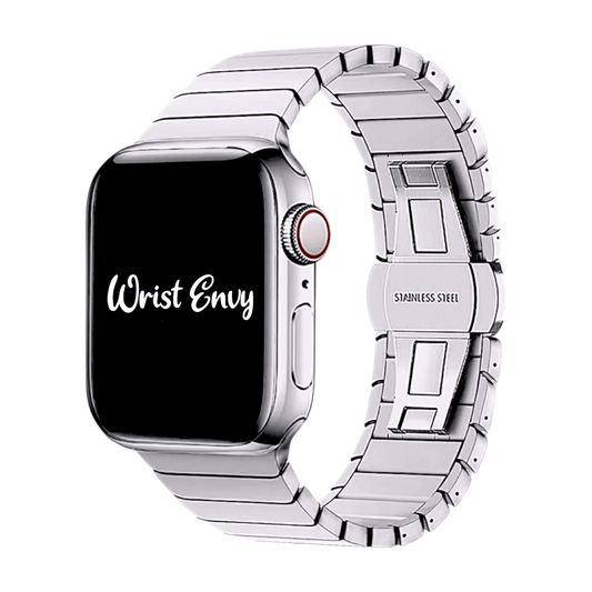 Link bracelet for Apple Watch Strap Band Silver - Wrist Envy