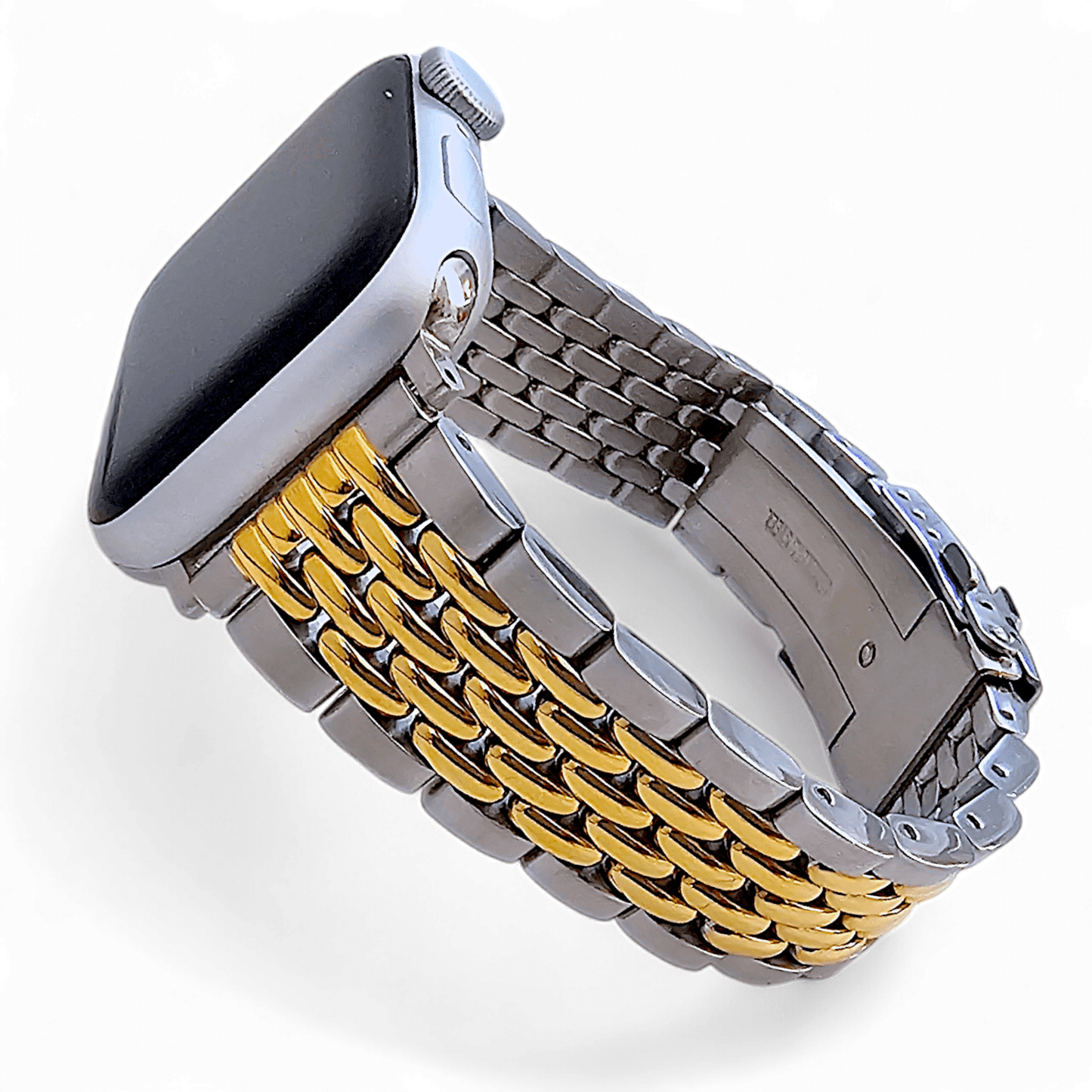 Luxury Beads of Rice 316L Stainless Steel Gold Bracelet For Apple Watch - Wrist Envy