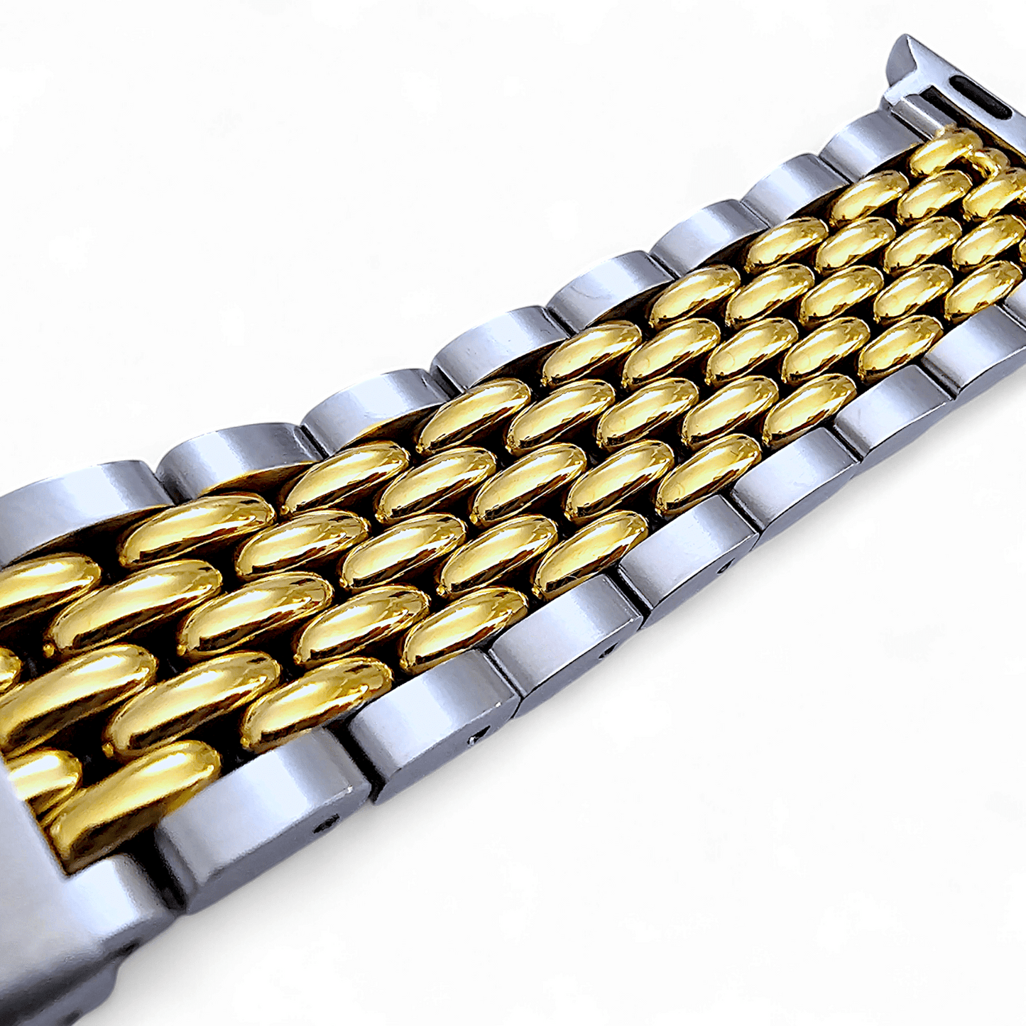 Luxury Beads of Rice 316L Stainless Steel Gold Bracelet For Apple Watch - Wrist Envy