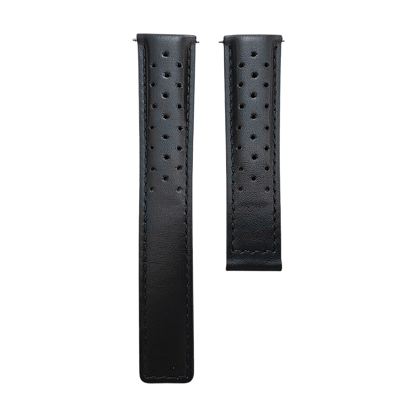 Luxury Calf Perforated Leather Straps For Deployment Clasps - Wrist Envy