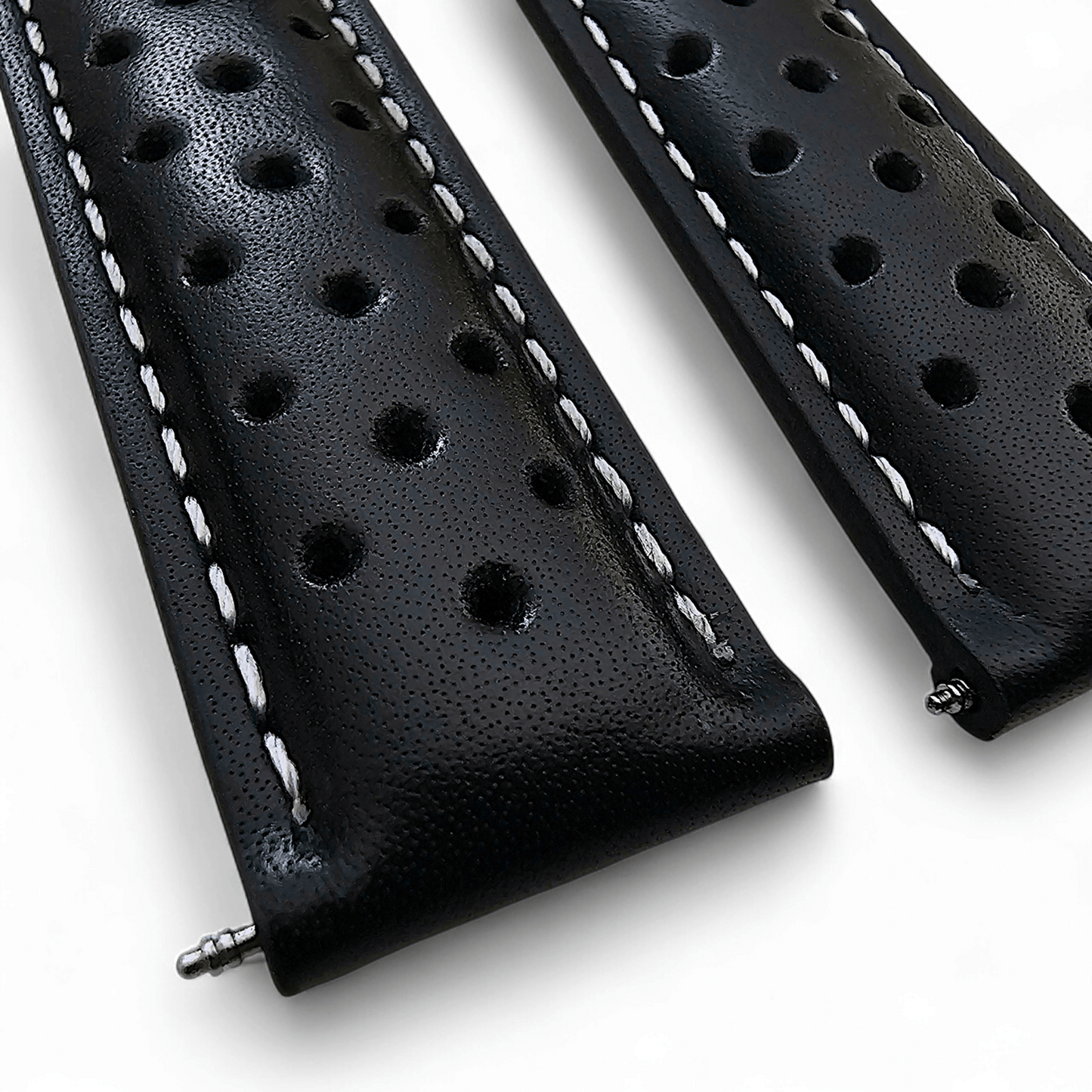 Luxury Calf Perforated Leather Straps For Deployment Clasps - Wrist Envy