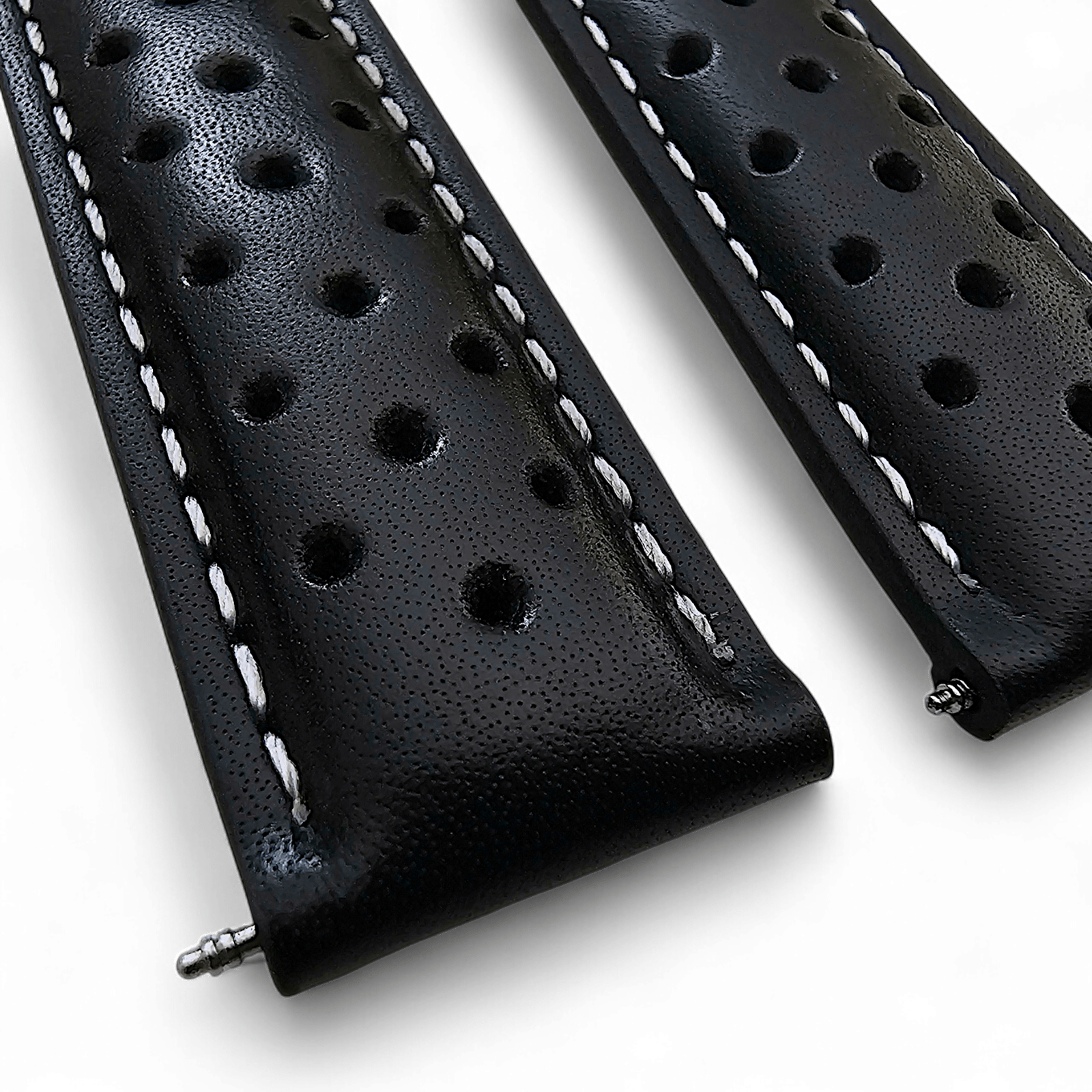 Luxury Calf Perforated Leather Straps For Deployment Clasps - Wrist Envy
