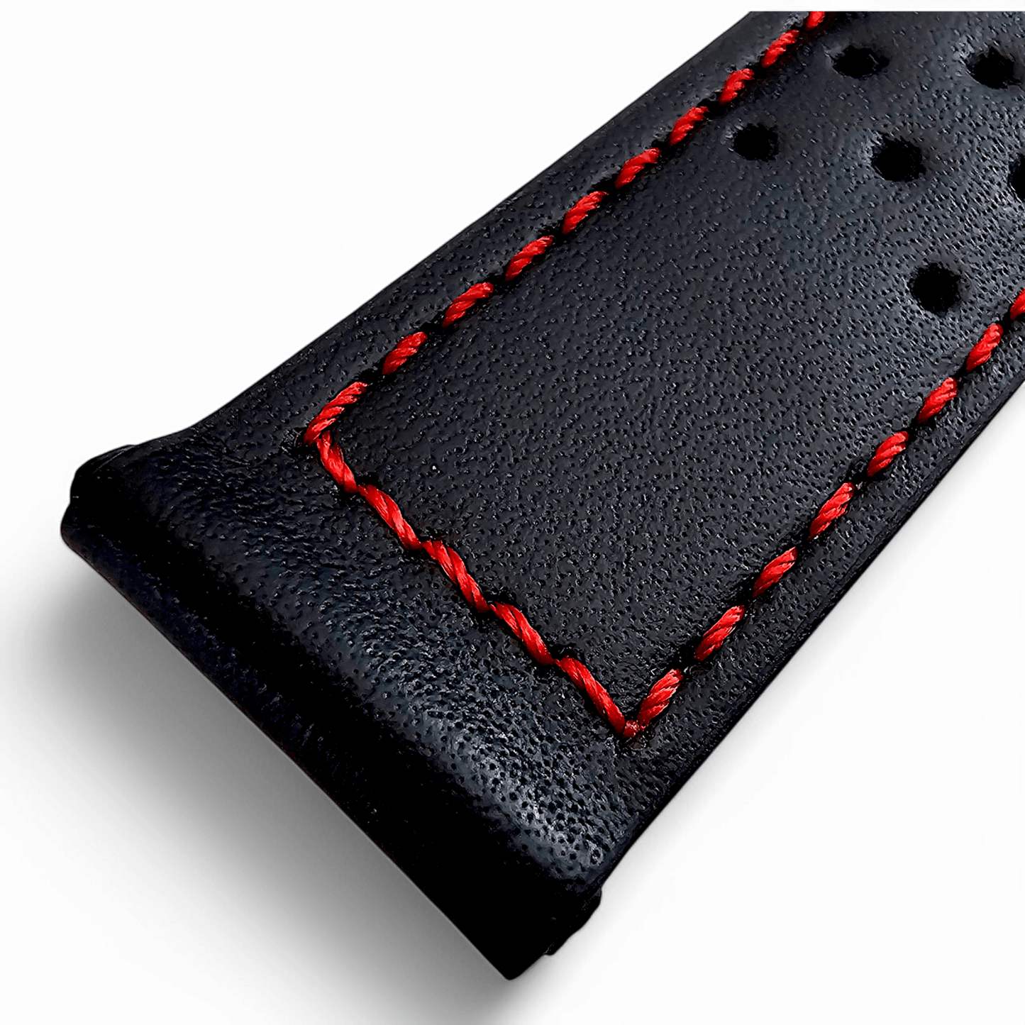 Luxury Calf Perforated Leather Straps For Deployment Clasps - Wrist Envy