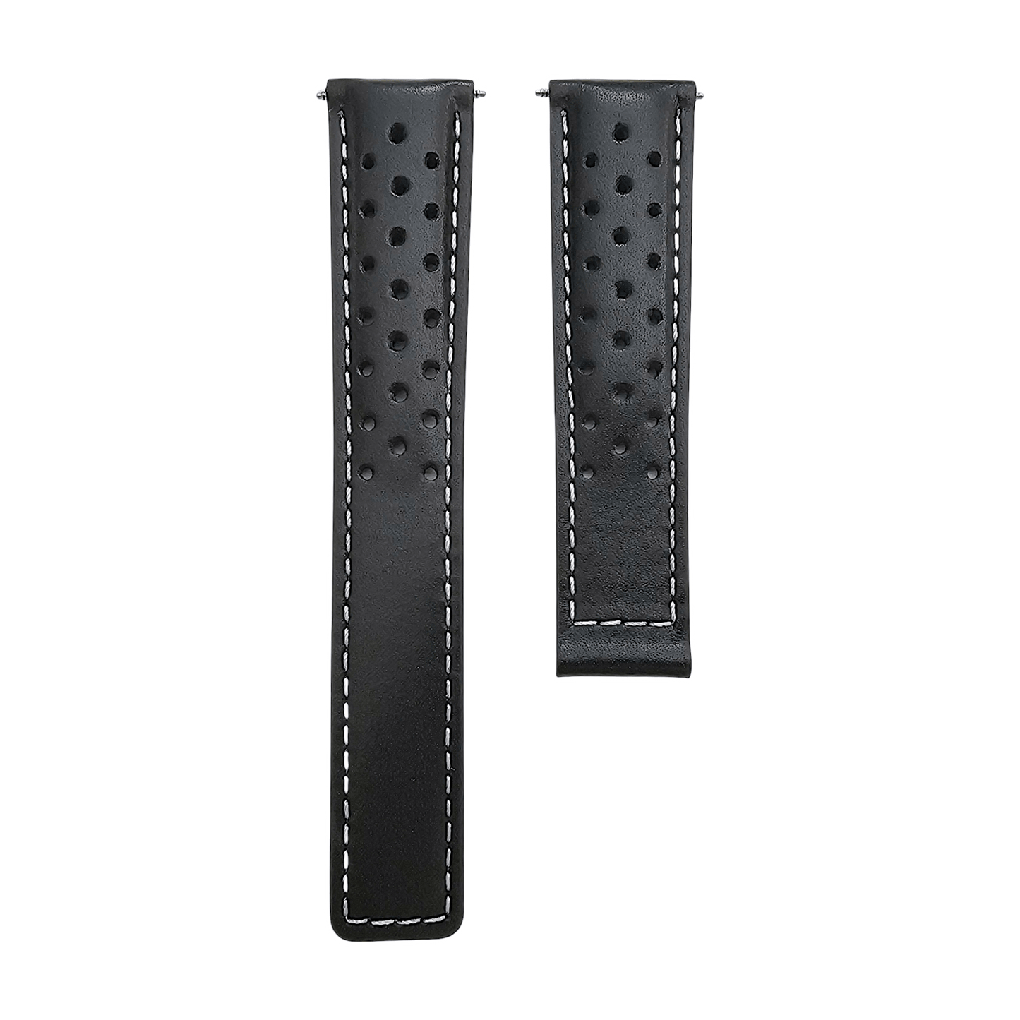Luxury Calf Perforated Leather Straps For Deployment Clasps - Wrist Envy