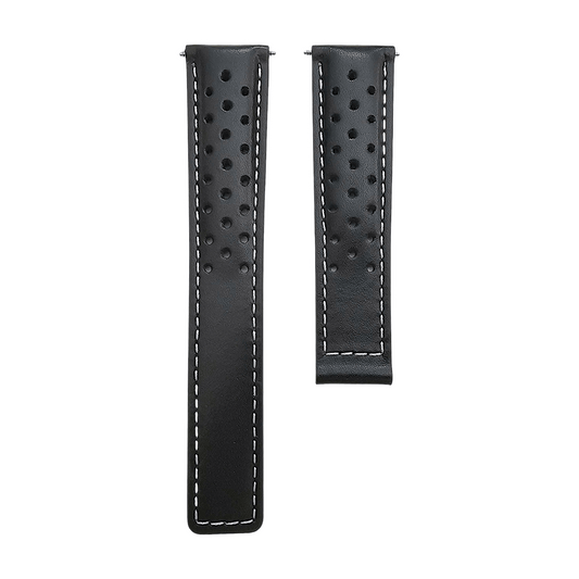 Luxury Calf Perforated Leather Straps For Deployment Clasps - Wrist Envy
