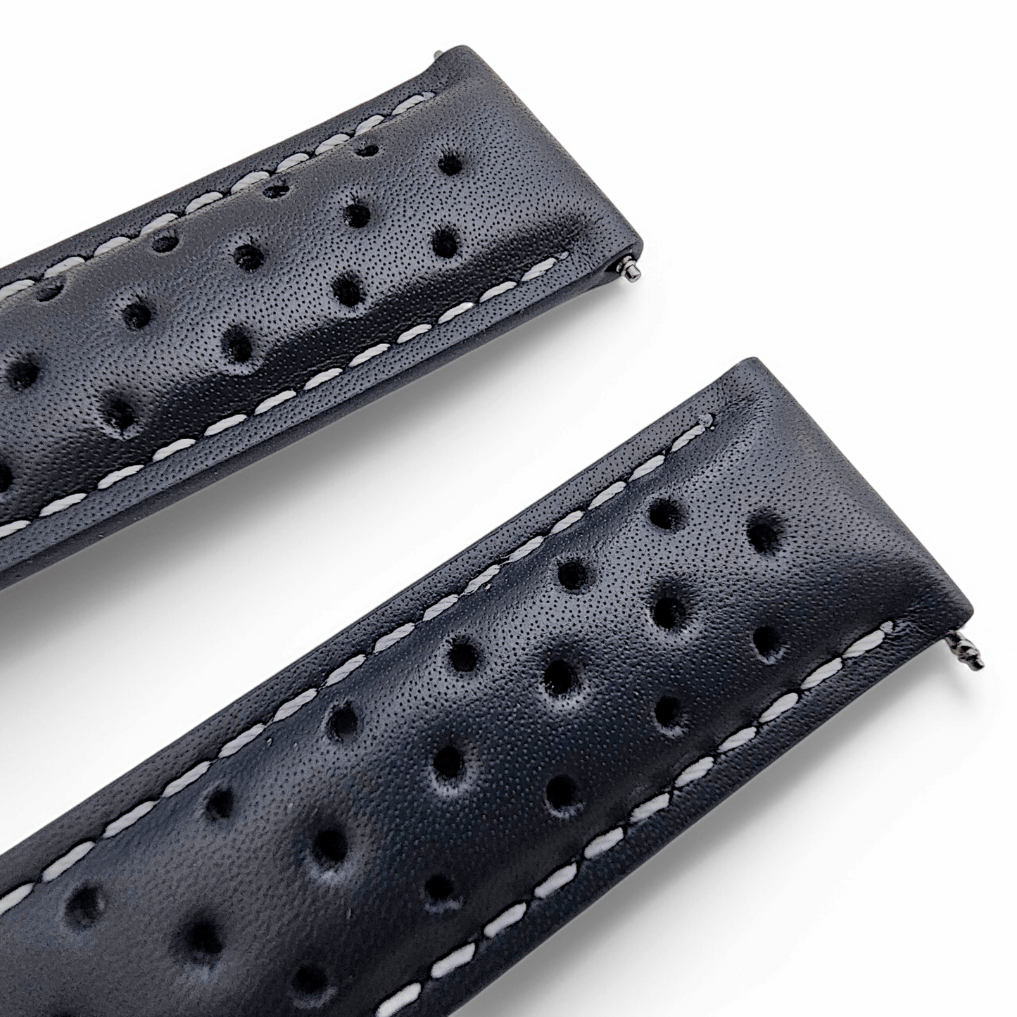 Luxury Calf Perforated Leather Straps For Deployment Clasps - Wrist Envy
