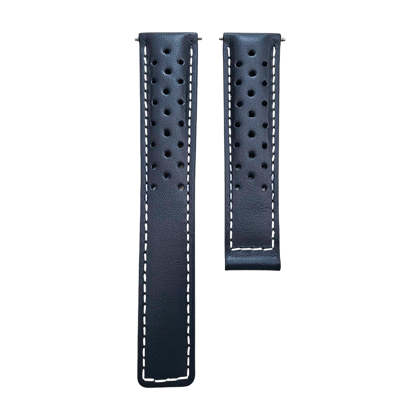 Luxury Calf Perforated Leather Straps For Deployment Clasps - Wrist Envy