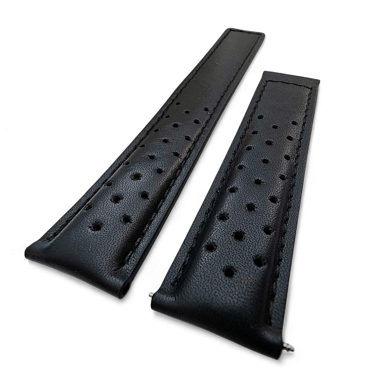 Luxury Calf Perforated Leather Straps For Deployment Clasps - Wrist Envy