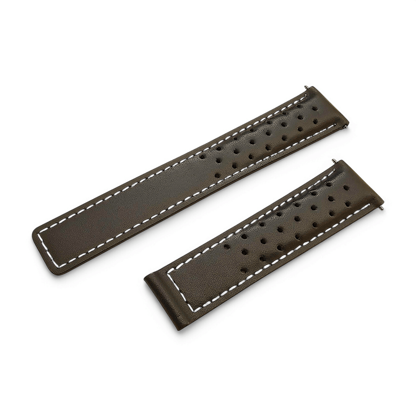 Luxury Calf Perforated Leather Straps For Deployment Clasps - Wrist Envy