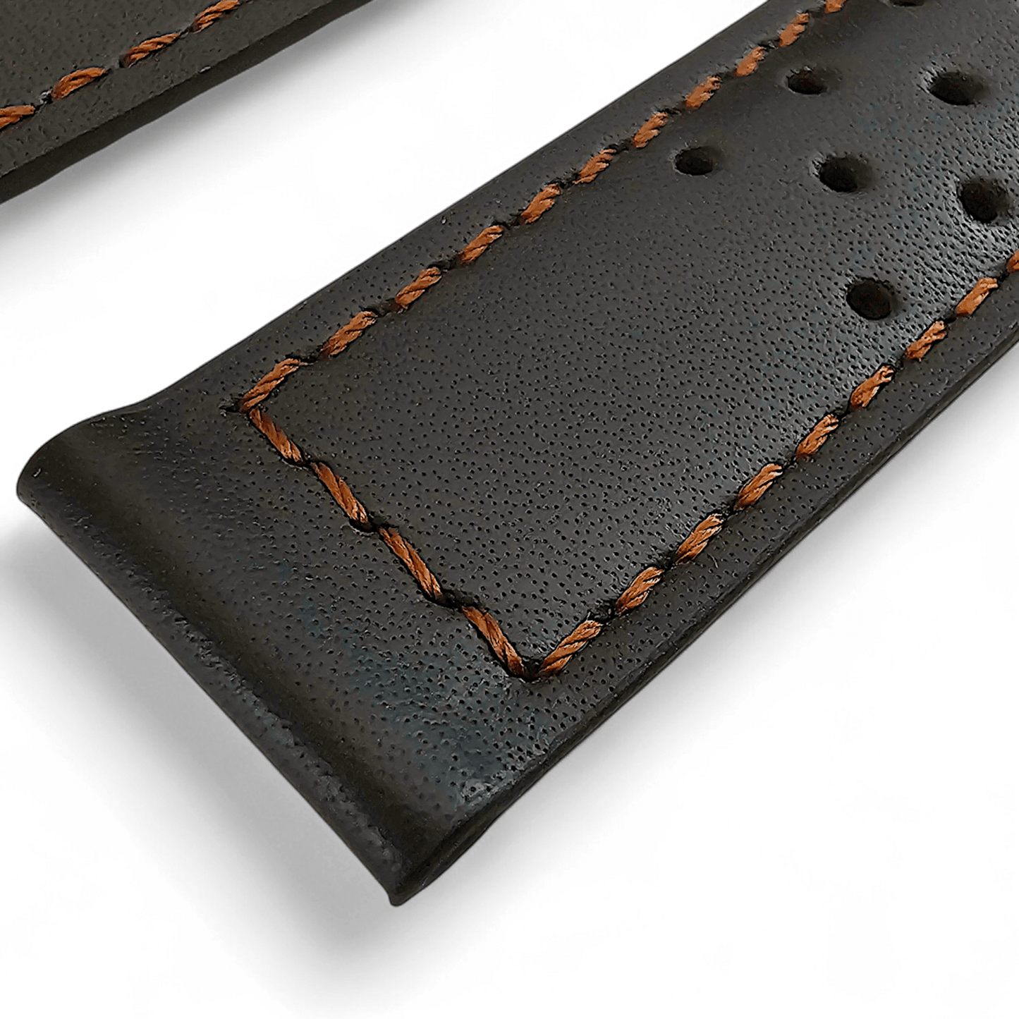 Luxury Calf Perforated Leather Straps For Deployment Clasps - Wrist Envy
