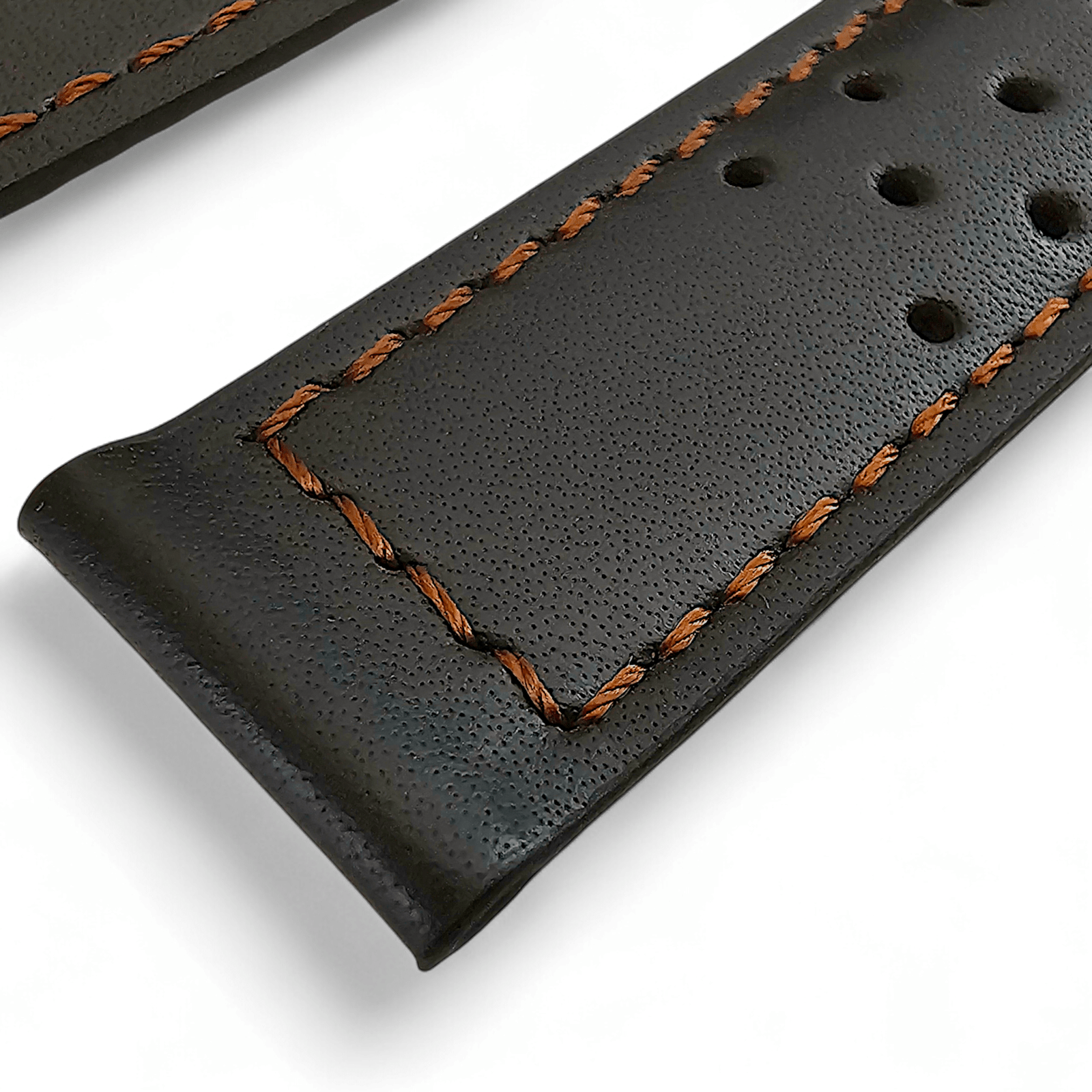 Luxury Calf Perforated Leather Straps For Deployment Clasps - Wrist Envy
