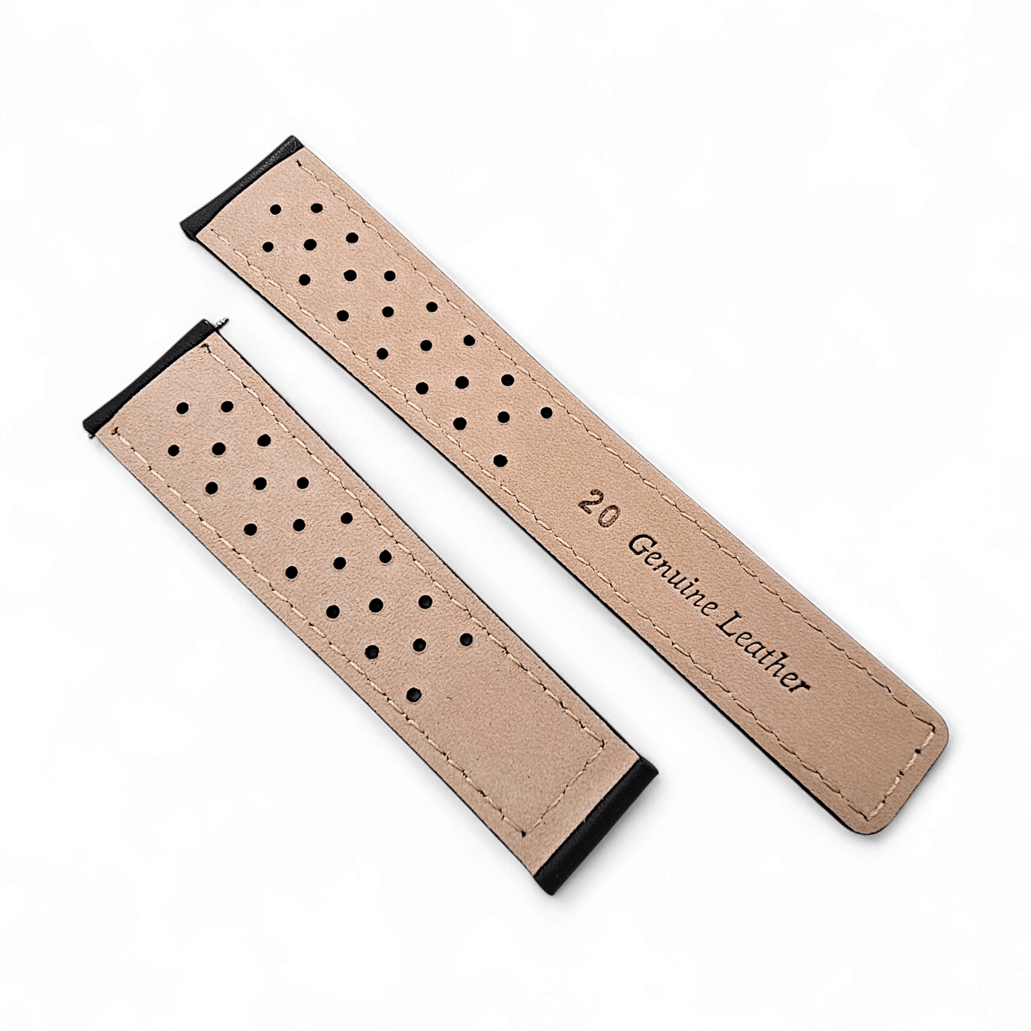 Luxury Calf Perforated Leather Straps For Deployment Clasps - Wrist Envy